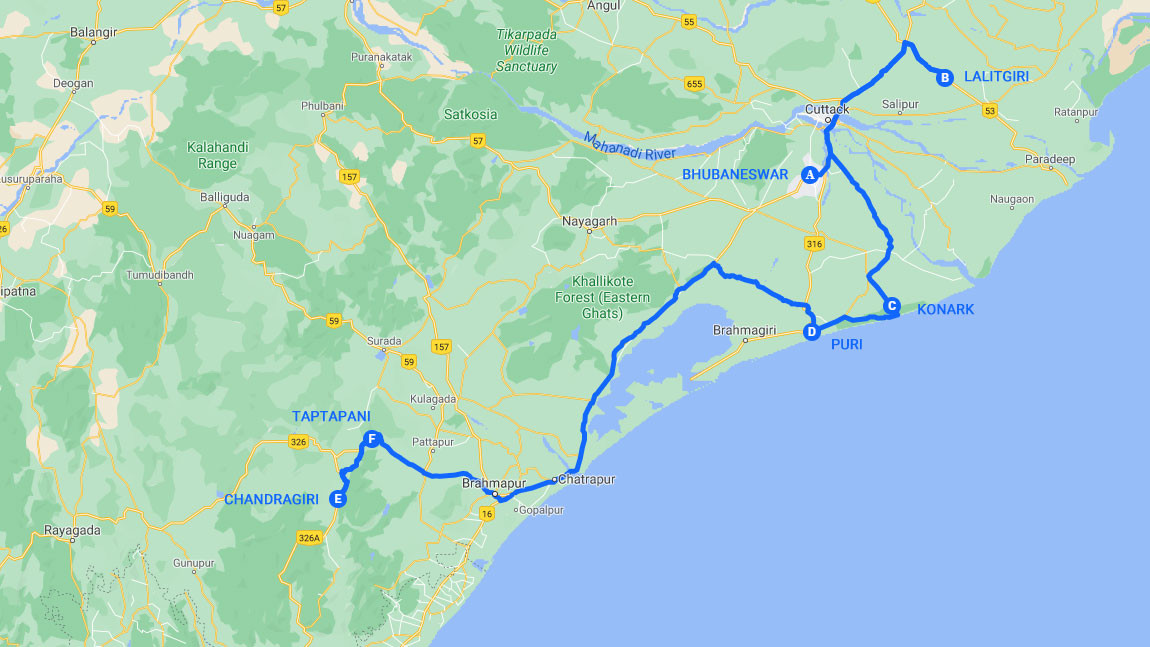 map-buddhism-tours-in-odisha